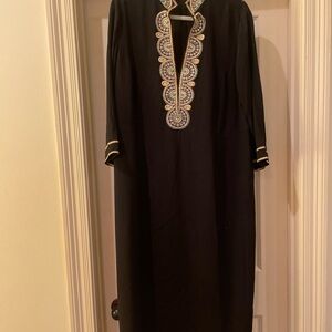 Elegant Black Embroidered Dress